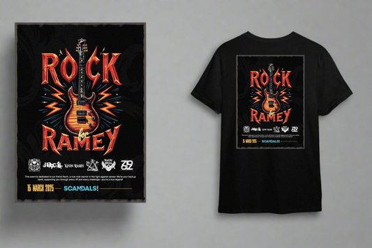 Rock for Ramey Benefit Shirt (Preorder) *Each preorder gets free admission to the event.*